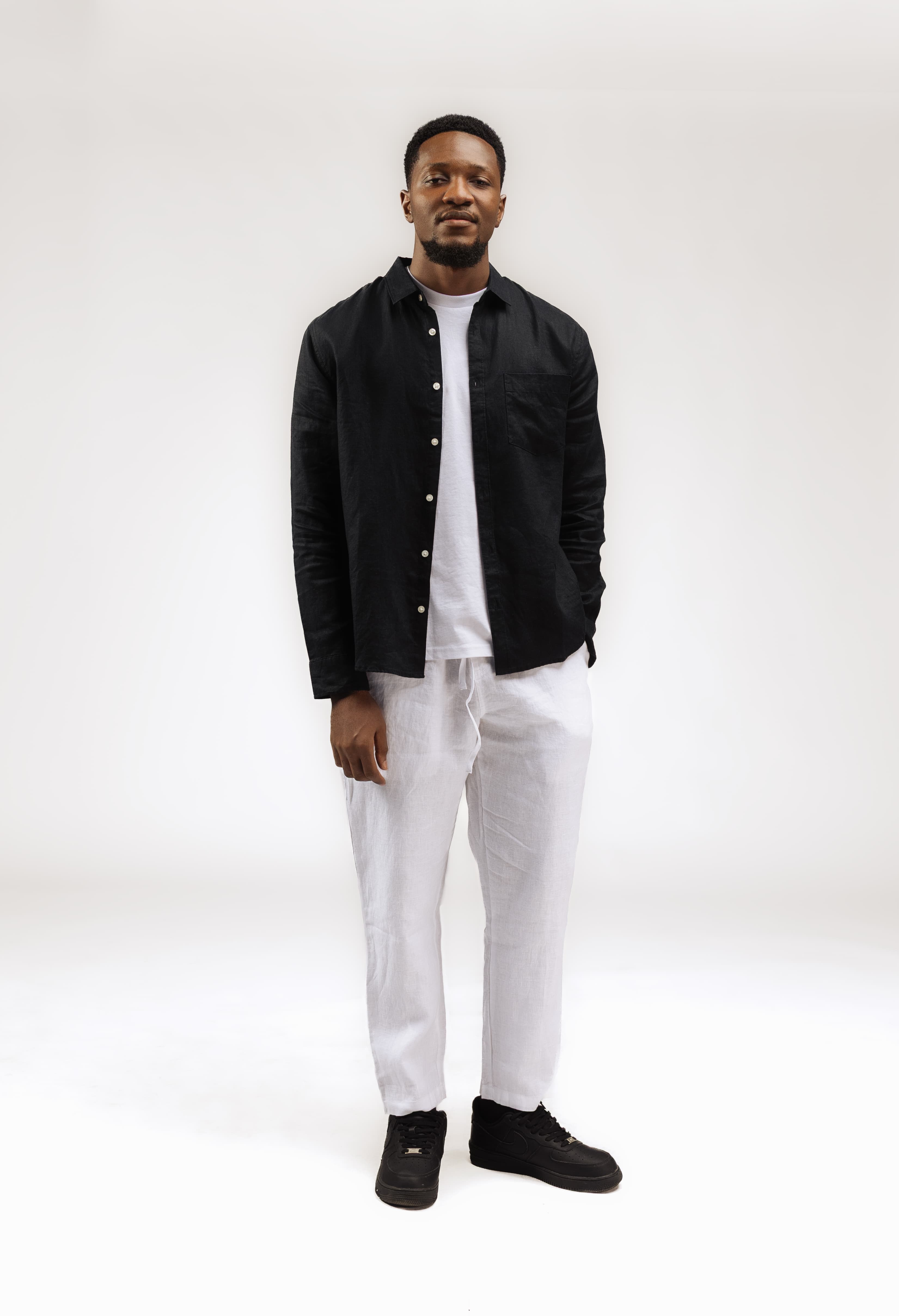 Relaxed Linen Long Sleeve Shirt