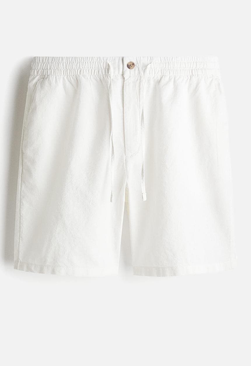 Regular Fit Linen-Blend Shorts